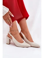 Dámské pohodlné lodičky na podpatku Sergio Leone – perlové Dámské pohodlné lodičky na podpatku Sergio Leone – perlové