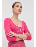 Dámské triko s dlouhým rukávem  růžová  model 17835566 - Guess