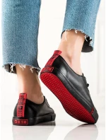 Pěkné dámské černé  tenisky bez podpatku