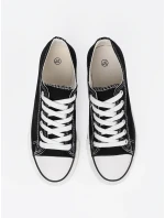 Komfortní tenisky dámské černé bez podpatku Komfortní tenisky dámské černé bez podpatku