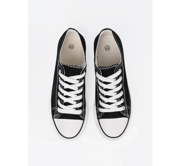 Komfortní tenisky dámské černé bez podpatku Komfortní tenisky dámské černé bez podpatku