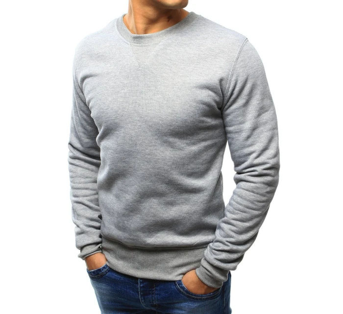 Pánská mikina s kapucí šedá model 21962650 - FashionStreet