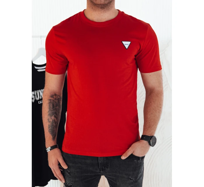 Pánské základní červené tričko FashionStreet RX5446