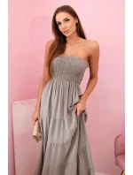 Dámské viskózové šaty s elastickým topem fango Dámské viskózové šaty s elastickým topem fango