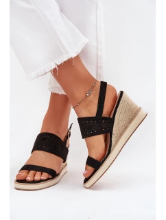 Dámské Sandály S Na Klínu Černé model 21704029 - Boto