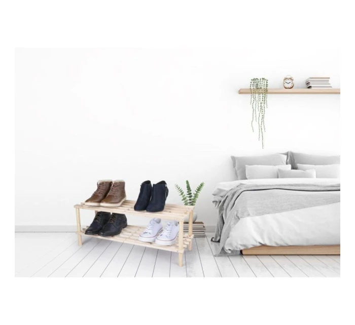 POLICE NA BOTY 2 ÚROVNĚ DŘEVĚNÉ ALPINA