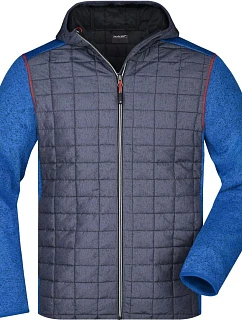JN Pánská pletená hybridní bunda 02.0 royal melange/anthracite melange model 22489626 - Daiber