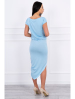 Asymetrické modré šaty
