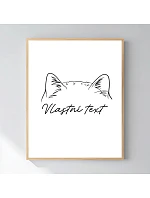 Personalizovaný magický fotoobraz v rámu - 40x50 - zvířecí ouška Personalizovaný magický fotoobraz v rámu - 40x50 - zvířecí ouška