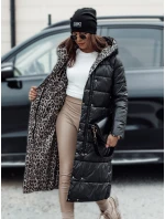 Dámská dlouhá prošívaná bunda s kapucí oboustranná černá Dstreet model 21980860 - FashionStreet
