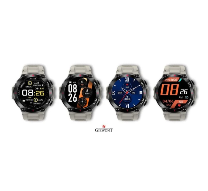 GIEWONT Pioneer GPS smartwatch GW460-3 - Světlý kámen