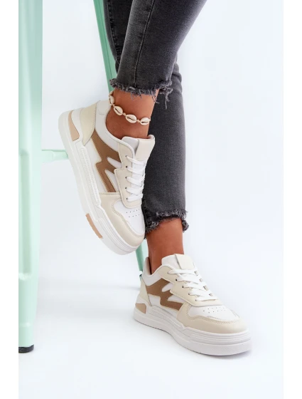 Dámské tenisky na platformě z ekologické kůže béžové Lynnette