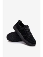 Pánské Sneakersy Na Platformě Zamszové Big Star OO174012 Černé