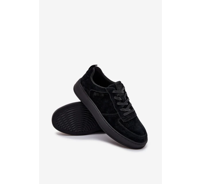 Pánské Sneakersy Na Platformě Zamszové Big Star OO174012 Černé