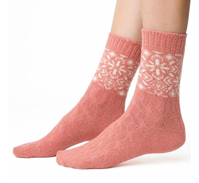 Ponožky s vlnou lososové vzor model 19082137 - Steven