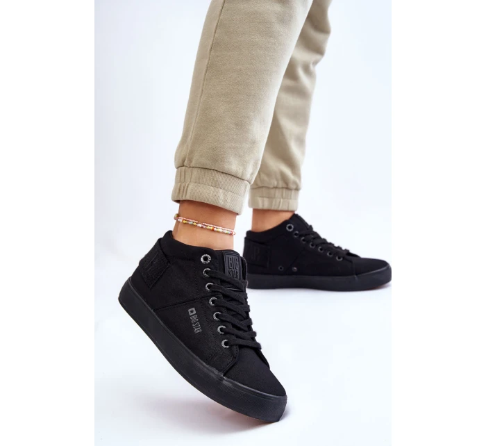 Dámské klasické vysoké tenisky Big Star model 21608907 Černé - Big Star Shoes Dámské klasické vysoké tenisky Big Star model 21608907 Černé - Big Star Shoes