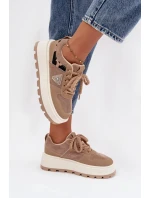 Zateplené dámské tenisky na platformě béžové Florinda Zateplené dámské tenisky na platformě béžové Florinda