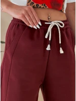Dámské tepláky se širokými nohavicemi DRESMOOD PREMIUM bordó FashionStreet UY2688 Dámské tepláky se širokými nohavicemi DRESMOOD PREMIUM bordó FashionStreet UY2688