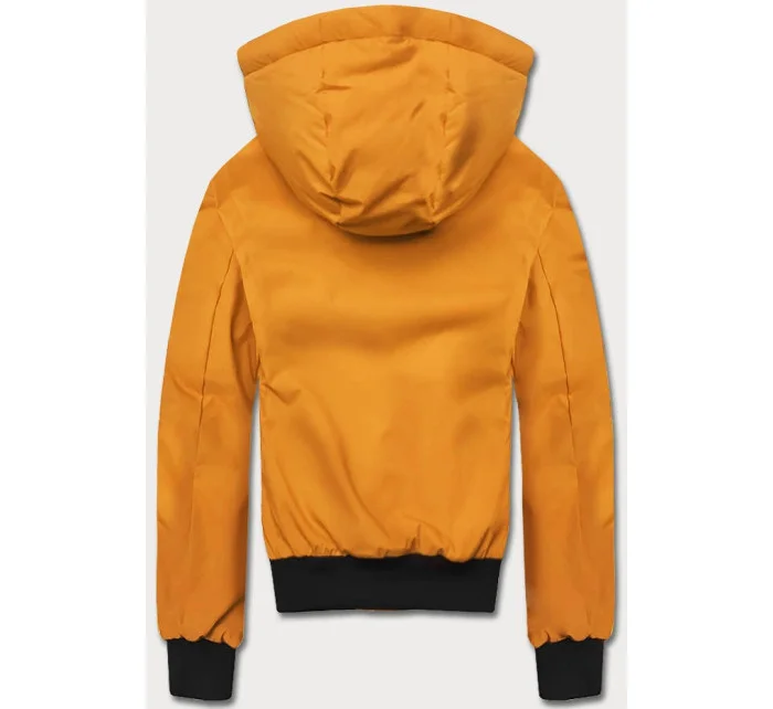 Pánská žlutá sportovní bunda s kapucí model 18311037 - J.STYLE Pánská žlutá sportovní bunda s kapucí model 18311037 - J.STYLE