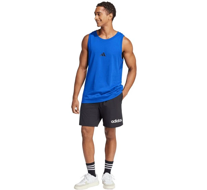 Pánské tričko adidas Essentials Small Logo Tank modré JE8978 pánské Pánské tričko adidas Essentials Small Logo Tank modré JE8978 pánské