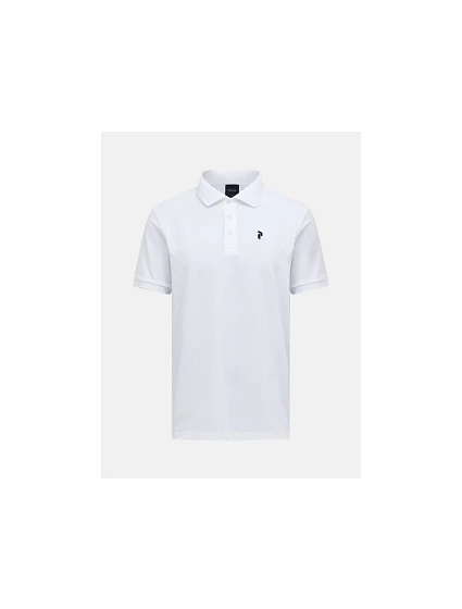 Pánské tričko PEAK PERFORMANCE M Vespar Polo, bílá barva Pánské tričko PEAK PERFORMANCE M Vespar Polo, bílá barva