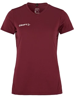 Craft Teamwear Squad Go Jersey Solid W Dámské sportovní tričko s výstřihem do V 82.5566 maroon