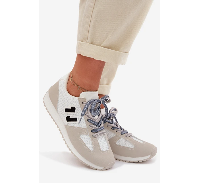 Dámské Tenisky S Dekorativním Šněrováním Šedé Henira