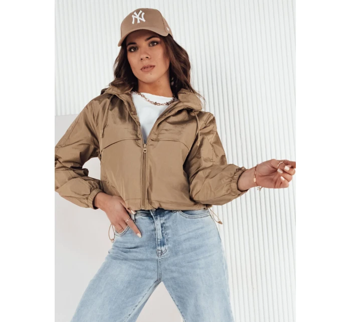 Dámská přechodná bunda s kapucí béžová Dstreet model 21974306 - FashionStreet Dámská přechodná bunda s kapucí béžová Dstreet model 21974306 - FashionStreet
