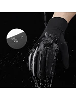 Izolované protiskluzové sportovní rukavice pro telefon (velikost L) - černé Izolované protiskluzové sportovní rukavice pro telefon (velikost L) - černé