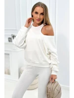 model 18754145 set halenka + top + legíny ecru - K-Fashion model 18754145 set halenka + top + legíny ecru - K-Fashion