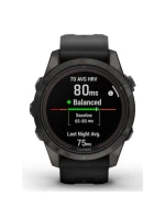 Hodinky Garmin Fenix 7S Pro 42mm Sapphire Solar šedé titanové DLC s černým řemínkem Hodinky Garmin Fenix 7S Pro 42mm Sapphire Solar šedé titanové DLC s černým řemínkem