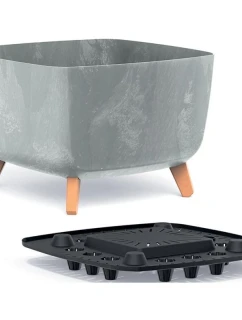 GRACIA SQUARE BETON EFFECT POND 29x29CM dětské