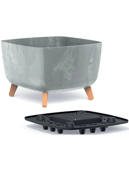 GRACIA SQUARE BETON EFFECT POND 29x29CM dětské