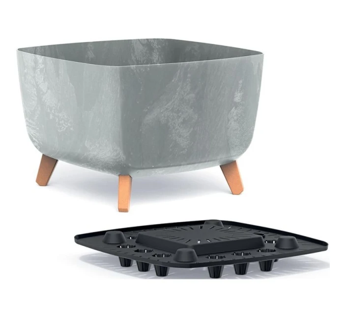 GRACIA SQUARE BETON EFFECT POND 29x29CM dětské