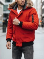 FashionStreet červená pánská zimní bunda TX2875