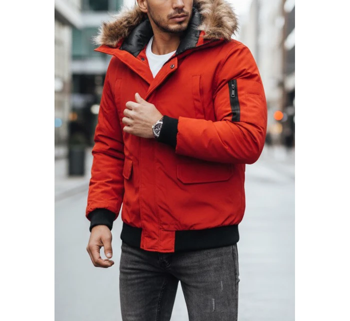 FashionStreet červená pánská zimní bunda TX2875