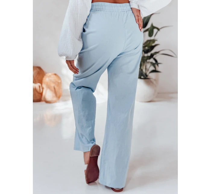 Dámské ležérní kalhoty s širokými nohavicemi BOHO DAY světle modré FashionStreet UY2651 Dámské ležérní kalhoty s širokými nohavicemi BOHO DAY světle modré FashionStreet UY2651