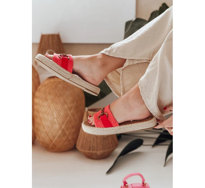 Dámské žabky MISSWAVE červené FashionStreet ZY0948