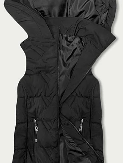 Černá dámská vesta s kapucí model 18851543 - S'WEST