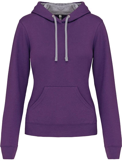 Kariban K 465 Dámská mikina s kontrastní kapucí 20.K465 purple/oxford grey Kariban K 465 Dámská mikina s kontrastní kapucí 20.K465 purple/oxford grey