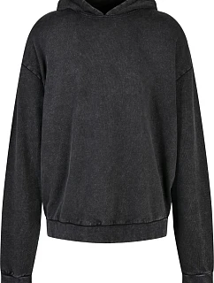 Build your Brand BY 191 Pánská oversize mikina s kapucí "Acid Wash" 56.0191 black
