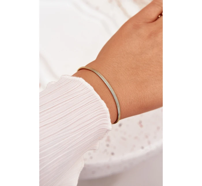 Náramek Žmijka ze chirurgické oceli zlatý