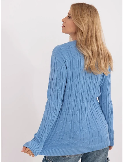 Sweter AT SW model 20463582 niebieski - FPrice Sweter AT SW model 20463582 niebieski - FPrice