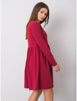 Bavlněné šaty RUE PARIS z vínové bavlny
