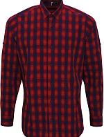 Premier PR 250 Popelínová košile s dl. rukávem "Mulligan" 39.0250 red/navy