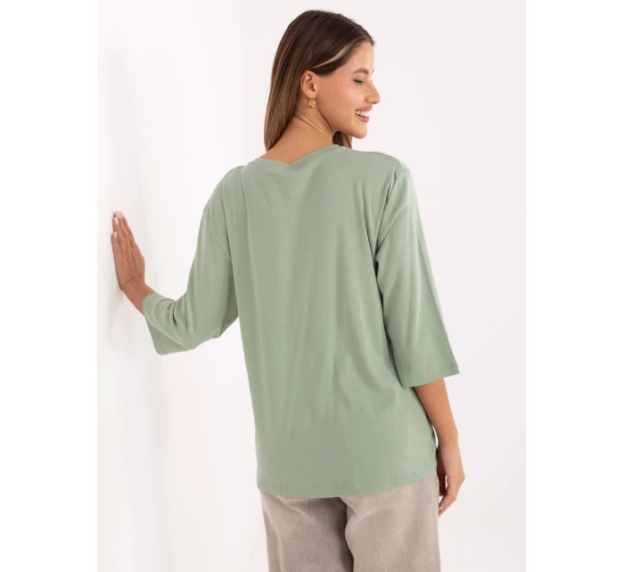 Bluzka RV BZ model 21406742 pistacjowy - FPrice Bluzka RV BZ model 21406742 pistacjowy - FPrice