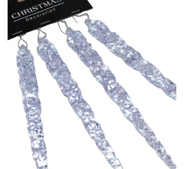 KŘIŠŤÁLOVÉ RAMPOUCHY ZÁVĚSNÁ DEKORACE 22CM 4KS