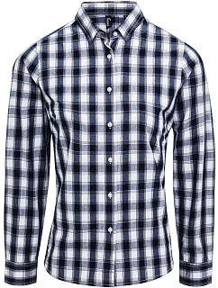 Premier PR 350 Popelínová halenka s dl. rukávem "Mulligan" 39.0350 white/navy