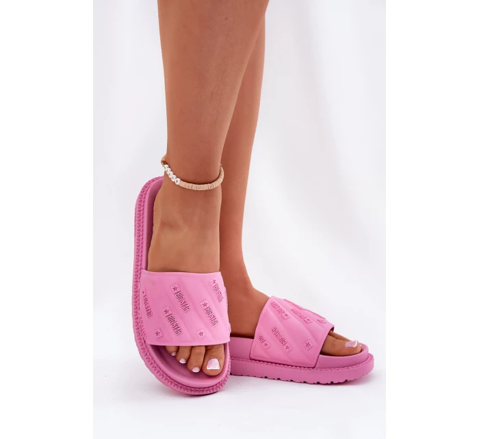 Dámské Pantofle Na Platformě Big Star model 21694572 Růžové - Big Star Shoes Dámské Pantofle Na Platformě Big Star model 21694572 Růžové - Big Star Shoes