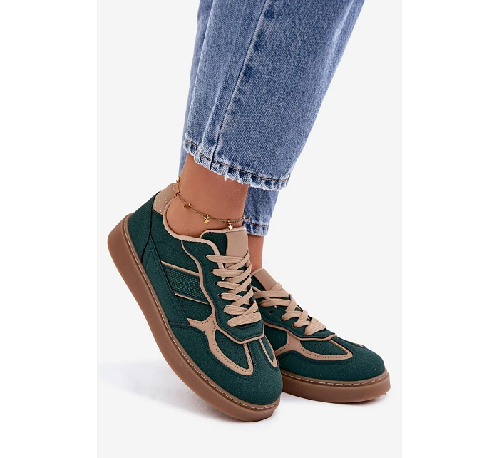 Nízké dámské tenisky Zelené Brenelle